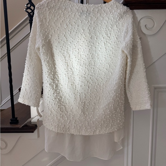 Joseph Ribkoff Cream Textured Blouse - Picture 5 of 5